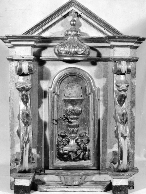tabernacolo - a frontale architettonico - ambito laziale (sec. XIX)