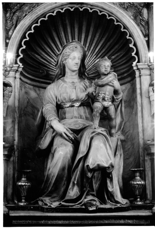 Madonna con Bambino (gruppo scultoreo) di Tatti Jacopo detto Jacopo Sansovino (sec. XVI)