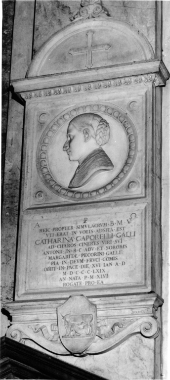 ritratto di Caterina Caporelli Galli (rilievo) - ambito romano (sec. XIX)