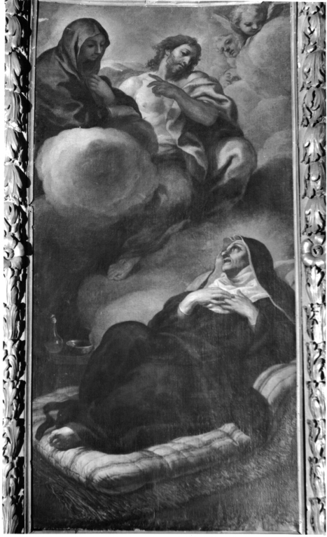 morte di Santa Rita da Cascia (dipinto) di Locatelli Pietro (sec. XVII)