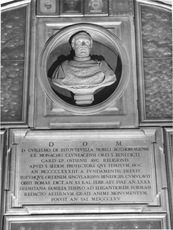 busto ritratto di Guglielmo d'Estouteville (busto) - ambito romano (sec. XIX)