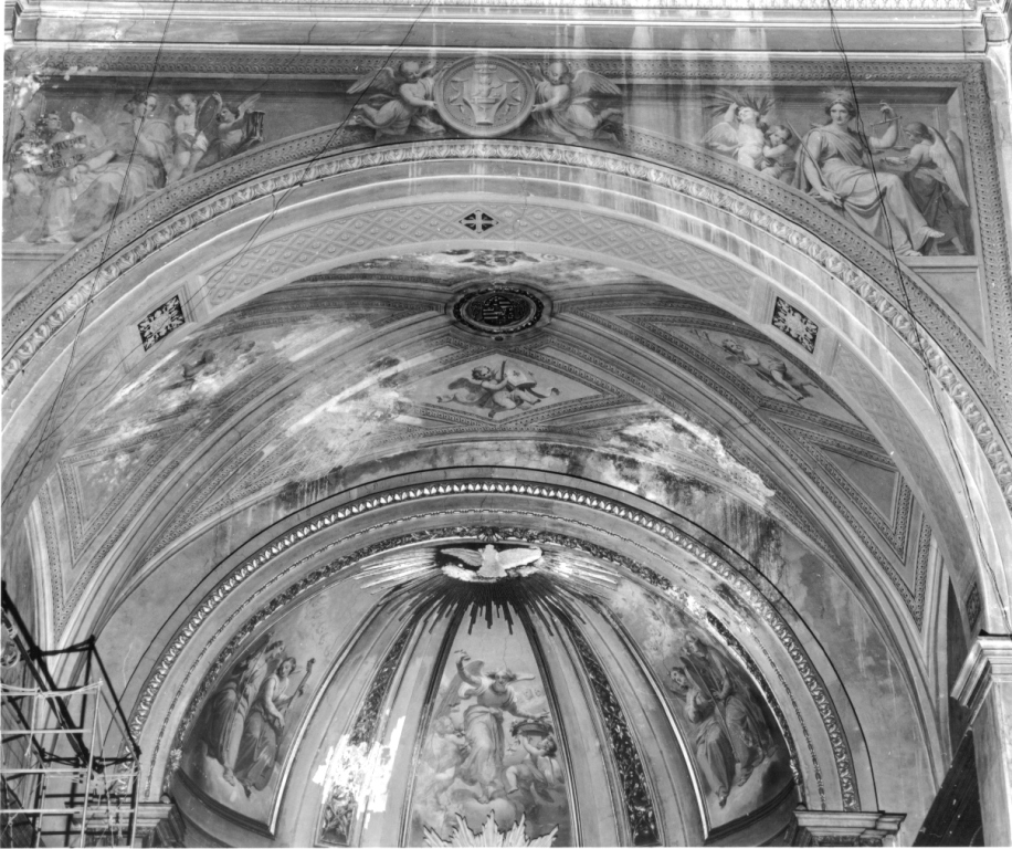 quattro Virtù Cardinali (dipinto, complesso decorativo) di Gagliardi Pietro (sec. XIX)