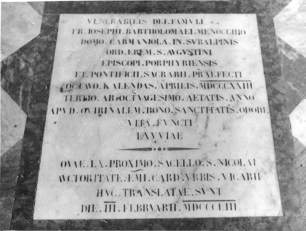 lapide tombale - ambito romano (sec. XIX)