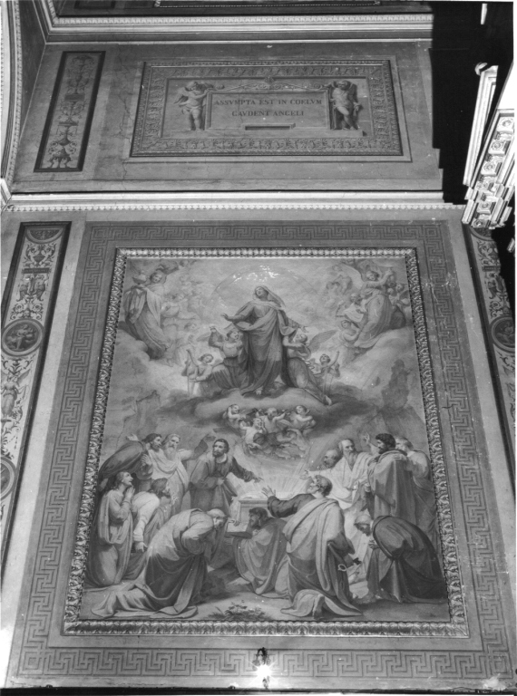 assunzione della Madonna (dipinto, complesso decorativo) di Gagliardi Pietro (sec. XIX)
