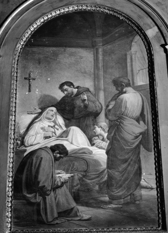 morte di Santa Monica (dipinto, ciclo) di Gagliardi Pietro (sec. XIX)