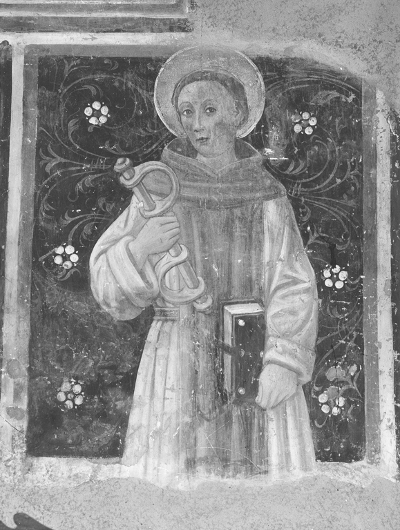 San Leonardo (dipinto, frammento) - ambito umbro-marchigiano (prima metà sec. XVI)