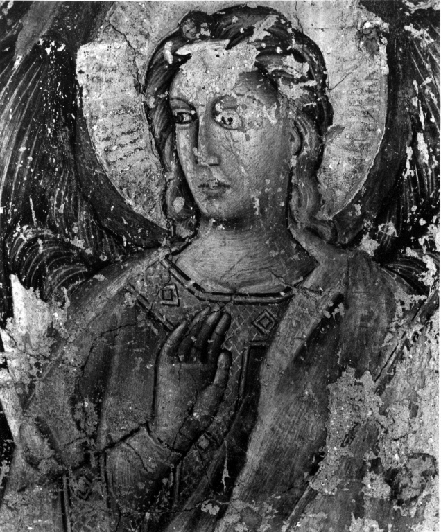 angeli (decorazione pittorica) - ambito laziale (metà, seconda metà sec. XIV, sec. XIV)