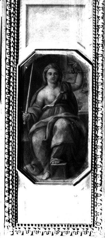 allegoria della Giustizia (dipinto) di Ferretti Giovanni Battista (sec. XVII)