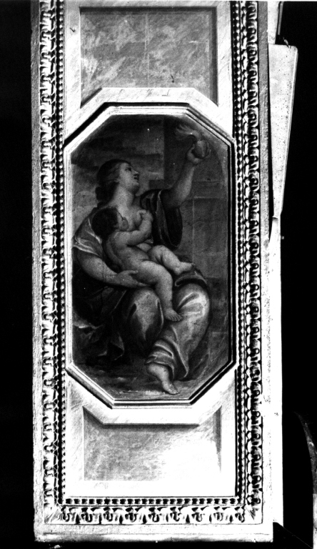 Carità (dipinto) di Ferretti Giovanni Battista (sec. XVII)