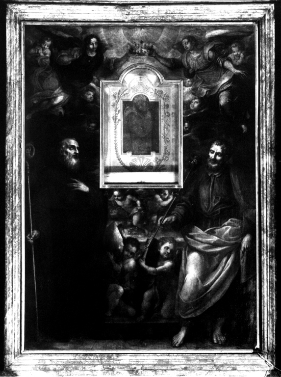 San Giuseppe e San Benedetto (pala d'altare) di Ricci Giovanni Battista (sec. XVII)