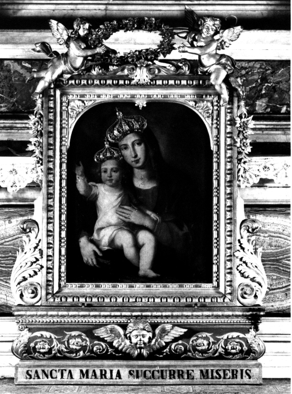 Madonna con Bambino (dipinto) di Ghedini Giuseppe Antonio (sec. XVIII)