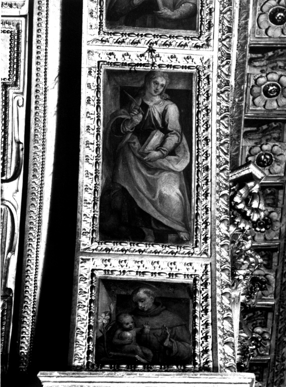 Sant'Antonio da Padova con il bambino (dipinto) di Ricci Giovanni Battista (sec. XVII)