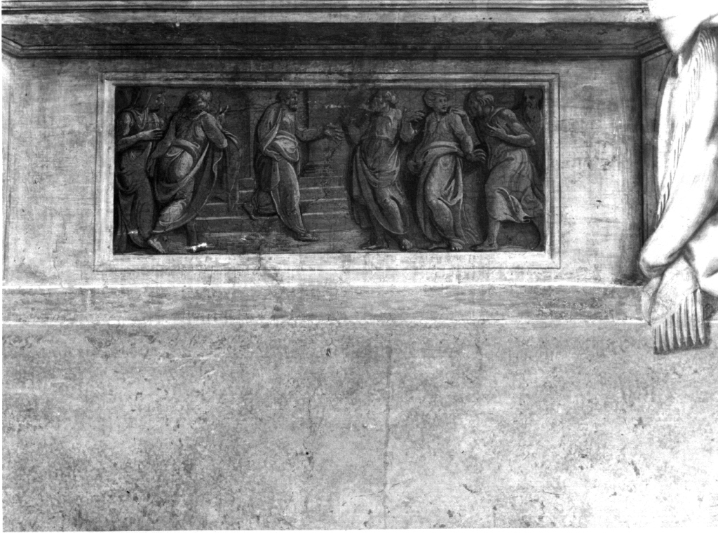 San Zaccaria reso temporaneamente muto per la sua incredulità (dipinto) di Del Conte Jacopino (sec. XVI)