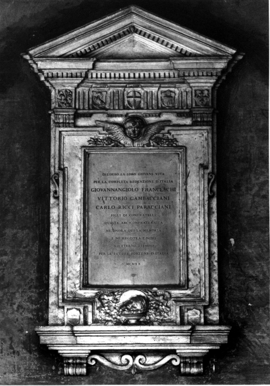 lapide commemorativa - ambito romano (sec. XX)