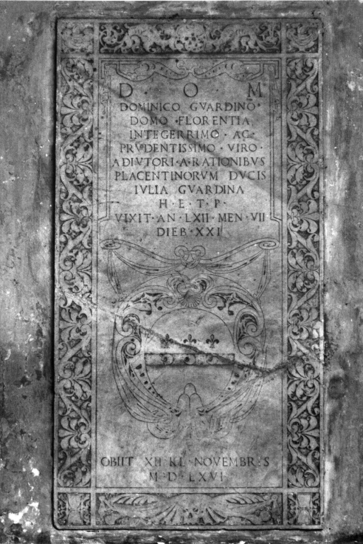 lapide tombale - ambito romano (sec. XVI)