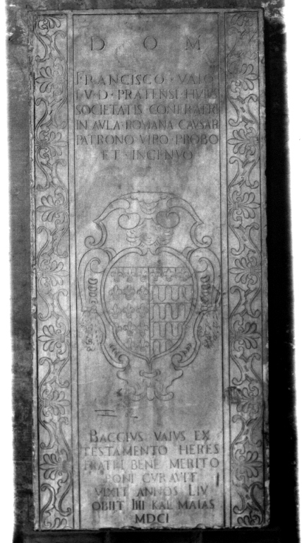 lapide tombale - ambito romano (sec. XVII)