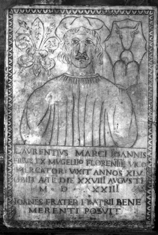 lapide tombale - ambito romano (sec. XVI)