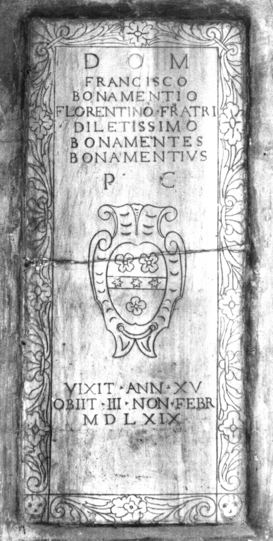lapide tombale - ambito romano (sec. XVI)