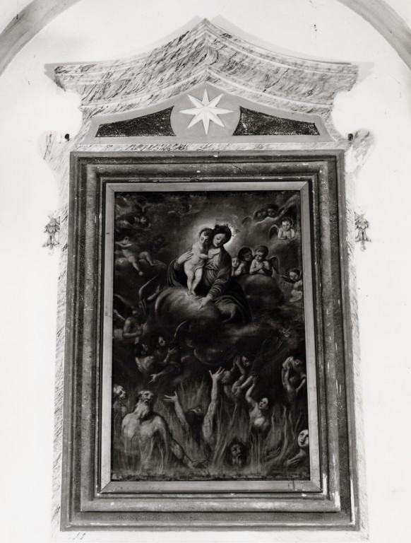 Madonna che intercede per le anime del purgatorio (dipinto) - ambito viterbese (secc. XVII/ XVIII)