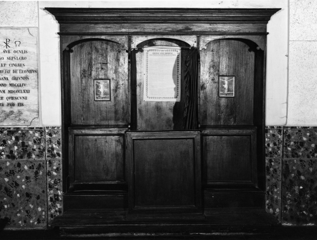 confessionale - bottega Italia centrale (sec. XIX)