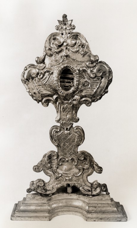reliquiario-ostensorio, serie - bottega laziale (prima metà sec. XVIII)