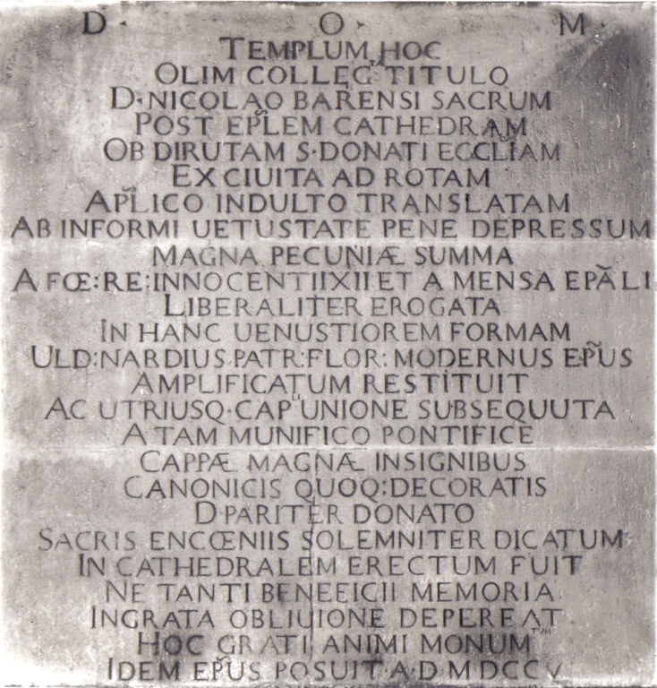 lapide commemorativa - ambito laziale (sec. XVIII)