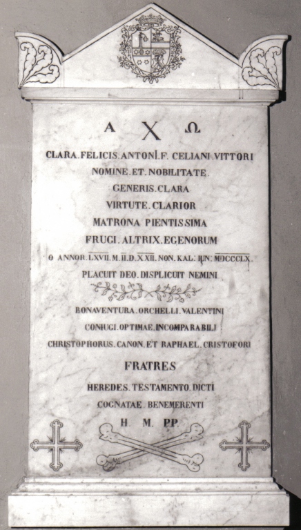 lapide tombale - ambito laziale (sec. XIX)