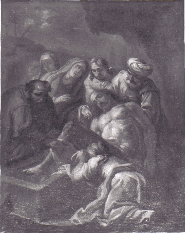 stazione XIV: Gesù deposto nel sepolcro (Via Crucis) - ambito laziale (sec. XVIII)