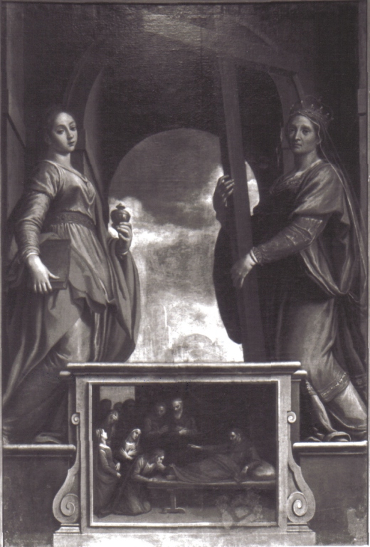 Santa Maria Maddalena e Sant'Elena (dipinto) - ambito laziale (sec. XVII)