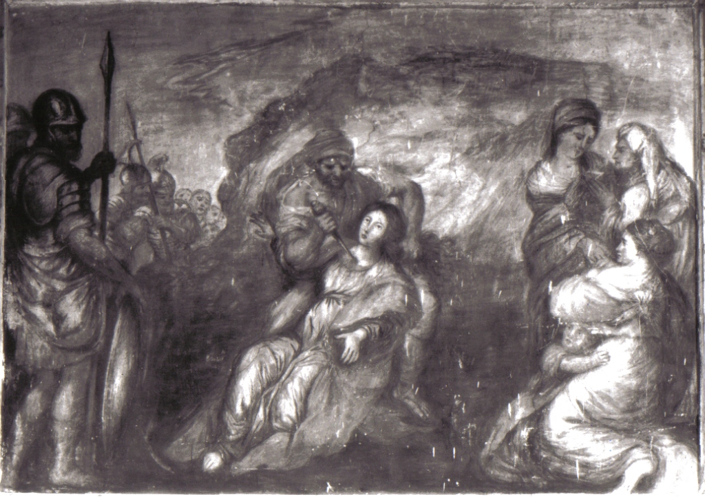 decapitazione di Santa Barbara (dipinto) - ambito laziale (sec. XVIII)