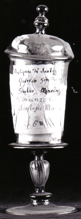 reliquiario - a vaso - ambito laziale (sec. XVII)