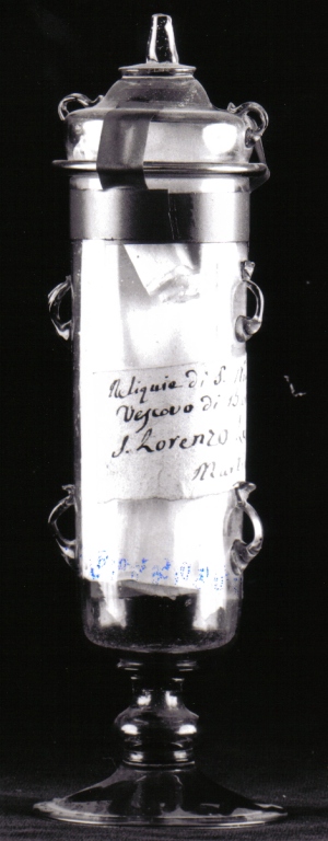 reliquiario - a vaso - ambito laziale (sec. XVII)