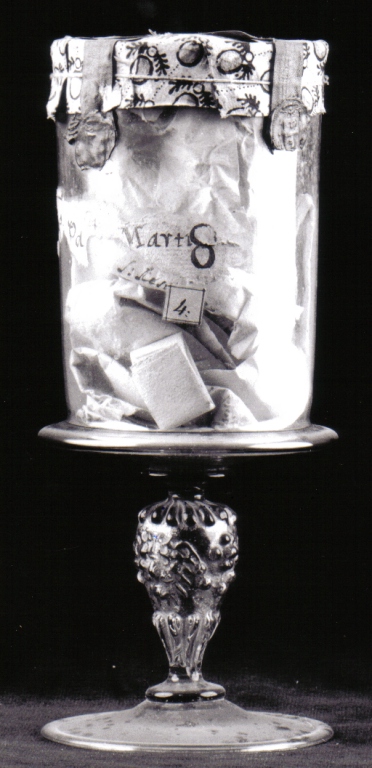 reliquiario - a vaso - ambito laziale (sec. XVII)