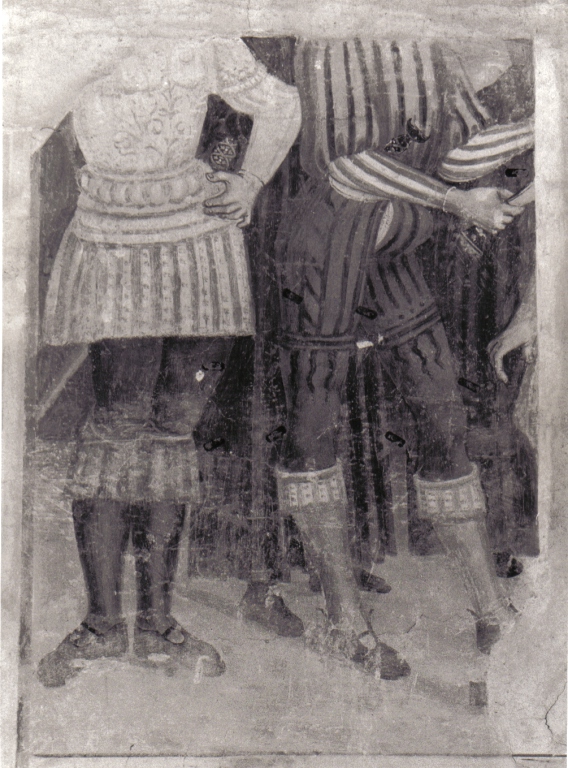 figure maschili (dipinto, frammento) - ambito toscano (fine sec. XV)