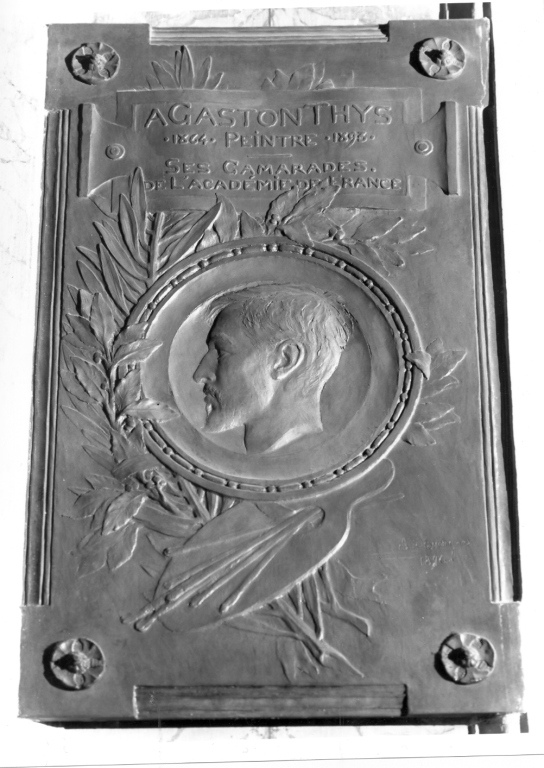 Ritratto di Gaston Thys (rilievo) di Desvergues Charles (sec. XIX)