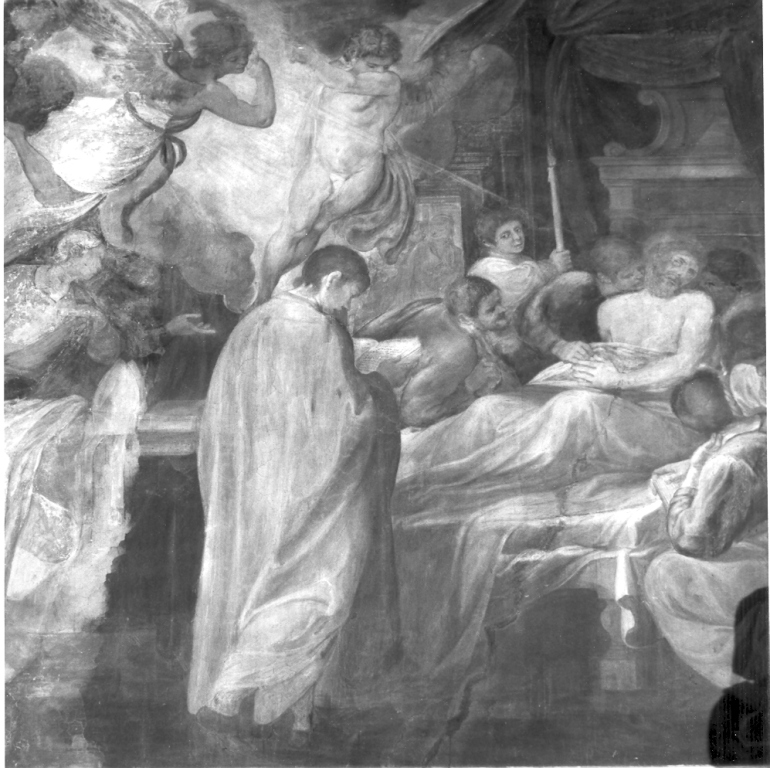 Morte di S. Nicola (dipinto) di Croce Baldassarre (ultimo quarto sec. XVI)