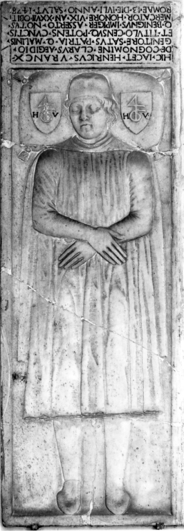 lastra tombale - ambito romano (sec. XV)