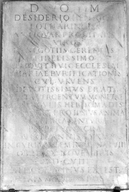 lapide - ambito romano (sec. XVII)