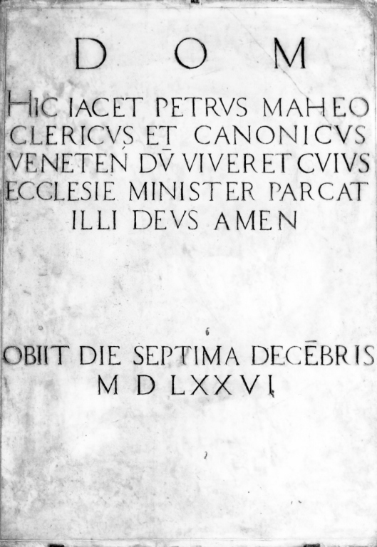 lapide - ambito romano (sec. XVI)