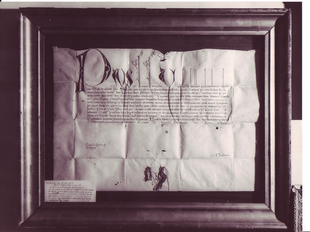 bolla papale - ambito laziale (sec. XV)