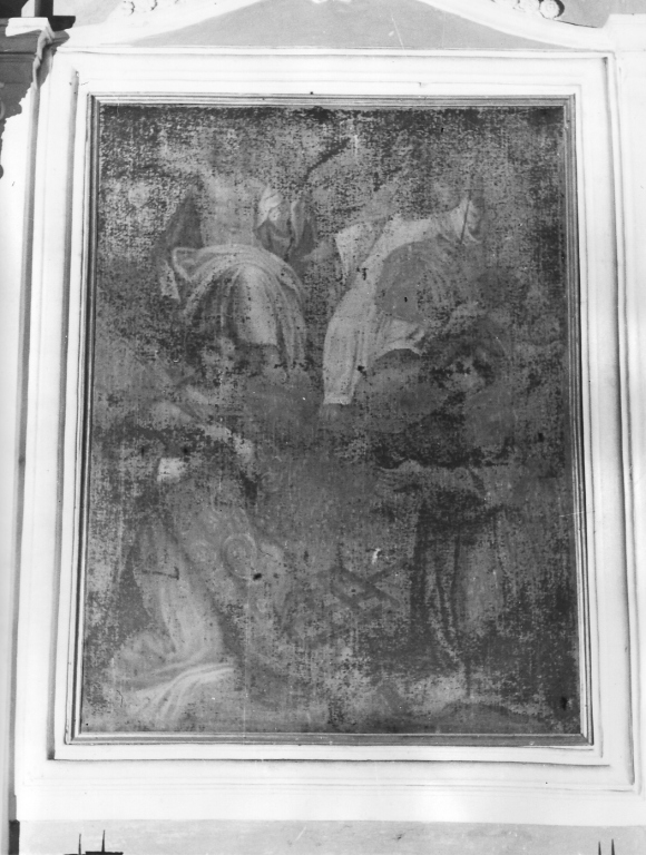 adorazione della Trinità da parte dei Santi Lorenzo e Antonio da Padova (dipinto) - ambito laziale (sec. XVIII)