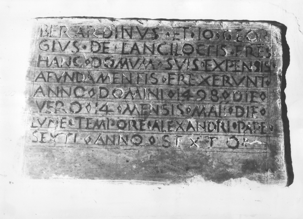 lastra - ambito laziale (sec. XV)