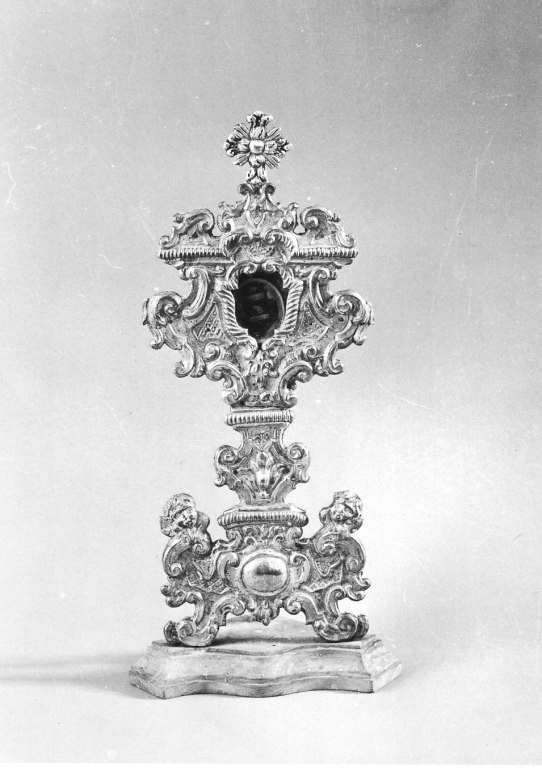 reliquiario - a ostensorio - ambito laziale (sec. XVIII)