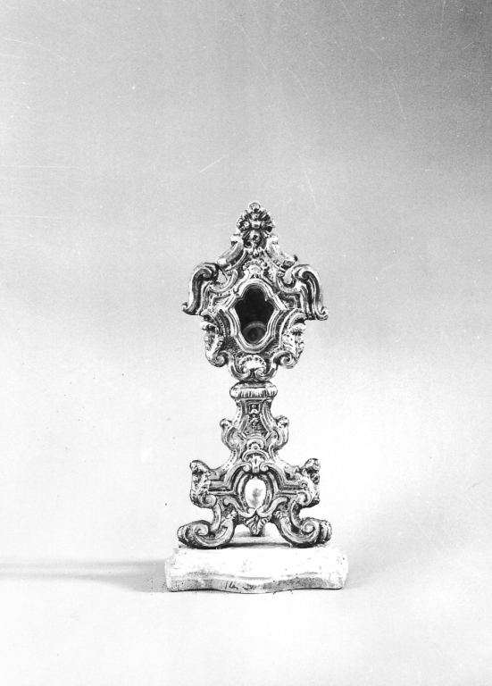 reliquiario - a ostensorio, serie - ambito laziale (sec. XVIII)