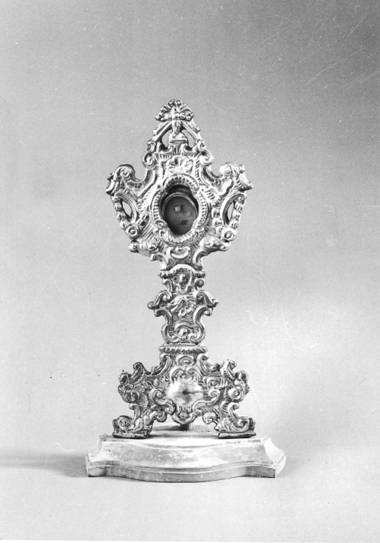 reliquiario - a ostensorio, serie - ambito laziale (sec. XVIII)