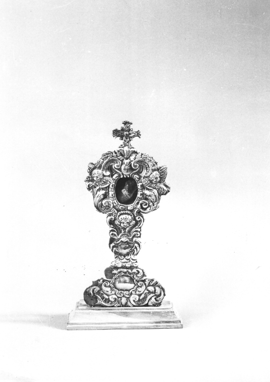 reliquiario - a ostensorio - ambito laziale (sec. XVIII)