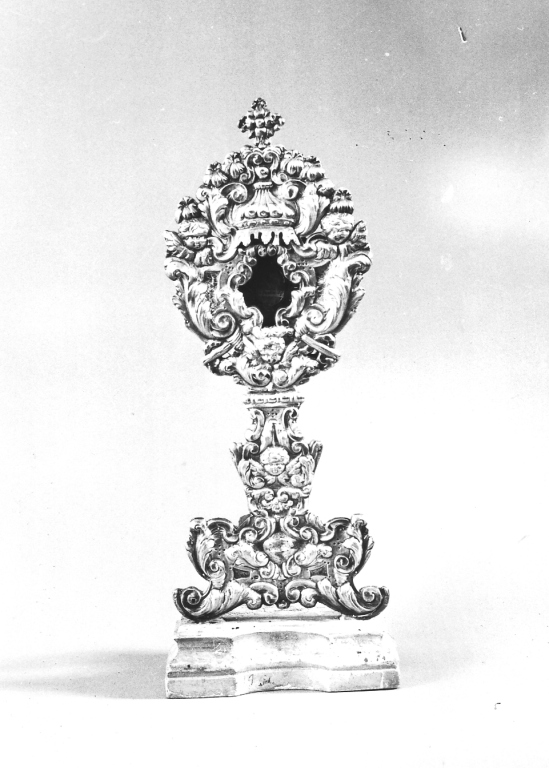 reliquiario - a ostensorio, coppia - ambito laziale (sec. XVIII)