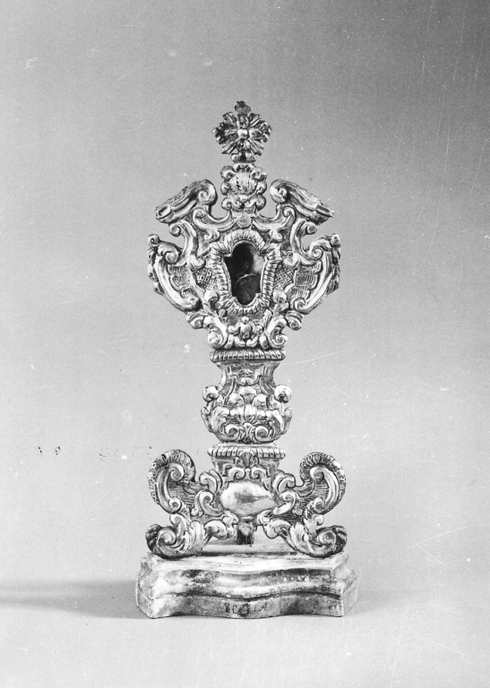 reliquiario - a ostensorio, coppia - ambito laziale (sec. XVIII)