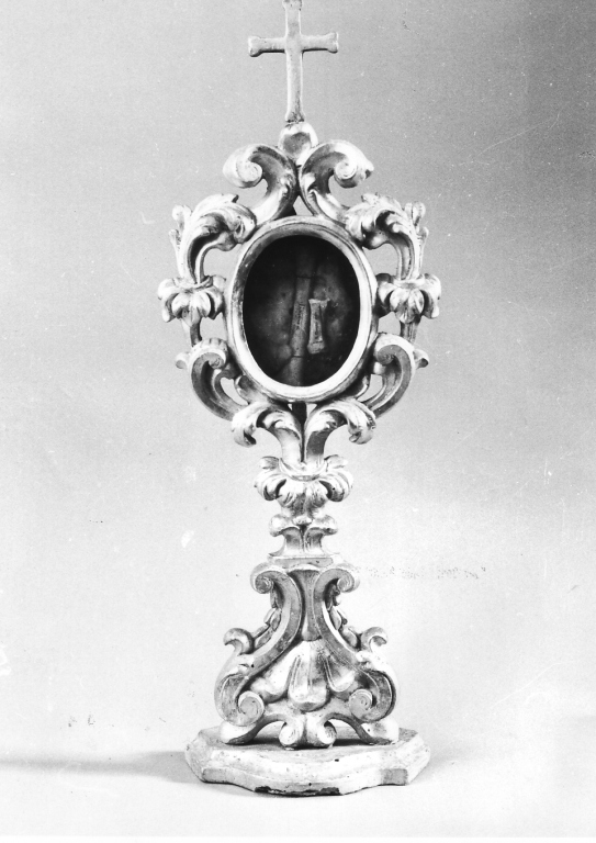 reliquiario - a ostensorio, coppia - ambito laziale (sec. XVII)