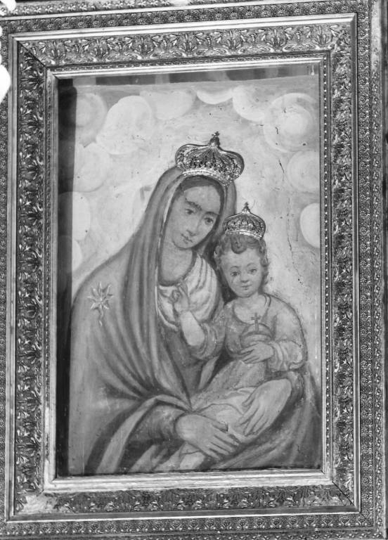 Madonna in trono con Bambino (dipinto) - ambito laziale (sec. XIX)